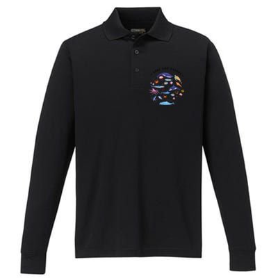 Save Our Oceans Seas Sea Creatures Sea Animals Protect Performance Long Sleeve Polo