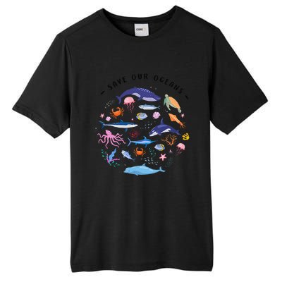 Save Our Oceans Seas Sea Creatures Sea Animals Protect Tall Fusion ChromaSoft Performance T-Shirt