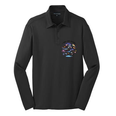 Save Our Oceans Seas Sea Creatures Sea Animals Protect Silk Touch Performance Long Sleeve Polo