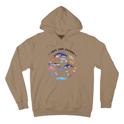 Save Our Oceans Seas Sea Creatures Sea Animals Protect Hoodie