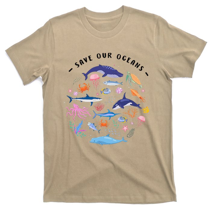 Save Our Oceans Seas Sea Creatures Sea Animals Protect T-Shirt