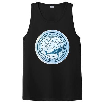 Save Our Oceans Conservation And Preservation Shark Love Great Gift PosiCharge Competitor Tank