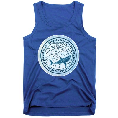 Save Our Oceans Conservation And Preservation Shark Love Great Gift Tank Top