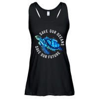 Save Our Oceans Turtle Earth Day Pro Environment Conservancy Ladies Essential Flowy Tank