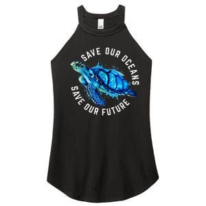 Save Our Oceans Turtle Earth Day Pro Environment Conservancy Women's Perfect Tri Rocker Tank