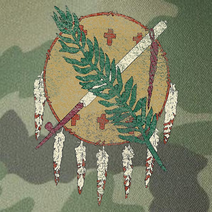 STATE OF OKLAHOMA FLAG OSAGE NATION SHIELD Legacy Tie Dye Trucker Hat