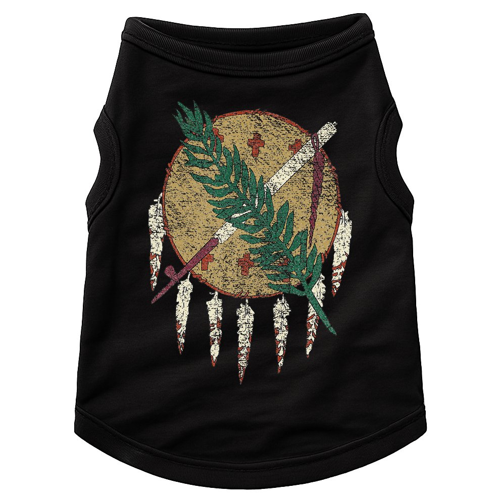 STATE OF OKLAHOMA FLAG OSAGE NATION SHIELD Doggie Tank