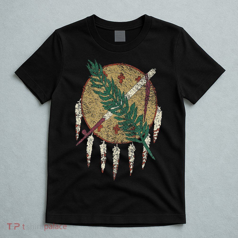 STATE OF OKLAHOMA FLAG OSAGE NATION SHIELD T-Shirt