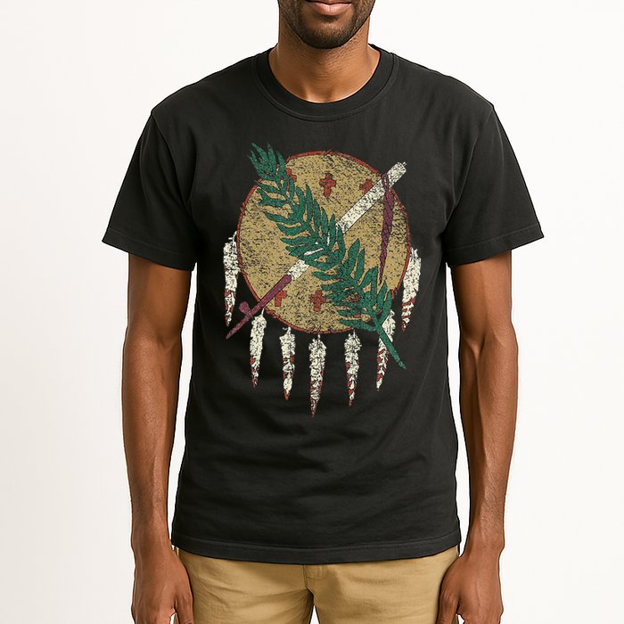 STATE OF OKLAHOMA FLAG OSAGE NATION SHIELD Tall T-Shirt