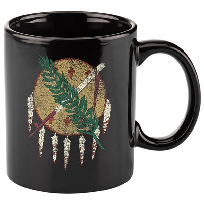 STATE OF OKLAHOMA FLAG OSAGE NATION SHIELD 11oz C Handle Ceramic Mug