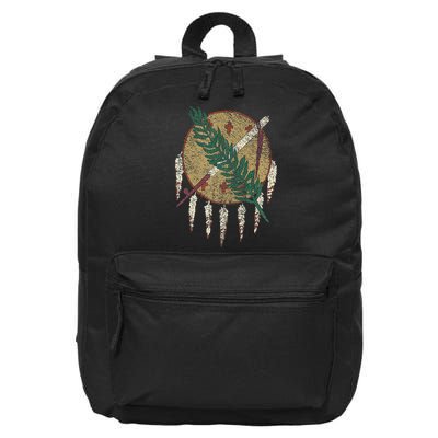 STATE OF OKLAHOMA FLAG OSAGE NATION SHIELD 16 in Basic Backpack