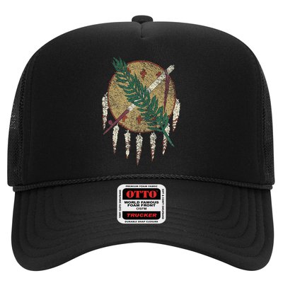 STATE OF OKLAHOMA FLAG OSAGE NATION SHIELD Trucker Hat