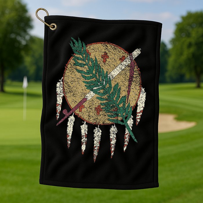 STATE OF OKLAHOMA FLAG OSAGE NATION SHIELD Golf Towel