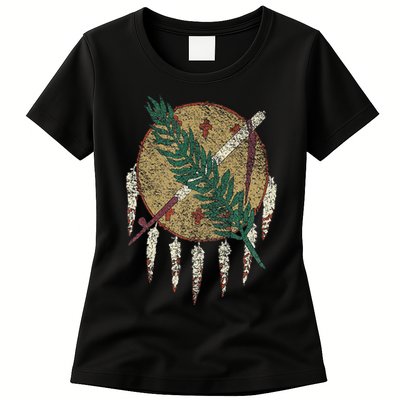STATE OF OKLAHOMA FLAG OSAGE NATION SHIELD Womens T-Shirt