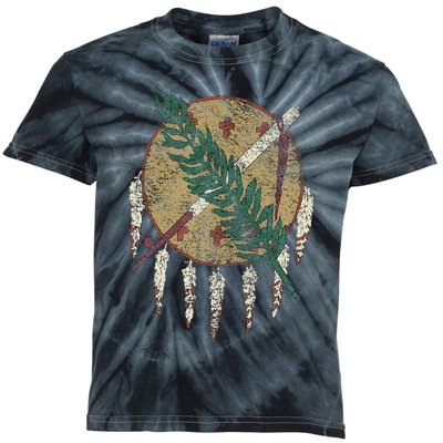 STATE OF OKLAHOMA FLAG OSAGE NATION SHIELD Kids Tie-Dye T-Shirt