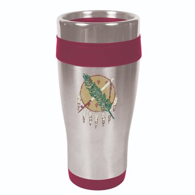 STATE OF OKLAHOMA FLAG OSAGE NATION SHIELD 16oz Travel Tumbler