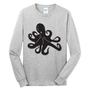 Silhouette Octopus Octopus Tall Long Sleeve T-Shirt