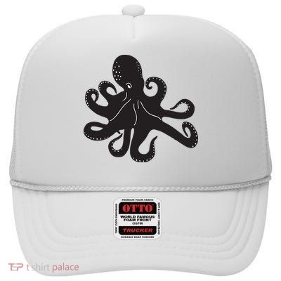 Silhouette Octopus Octopus High Crown Mesh Back Trucker Hat