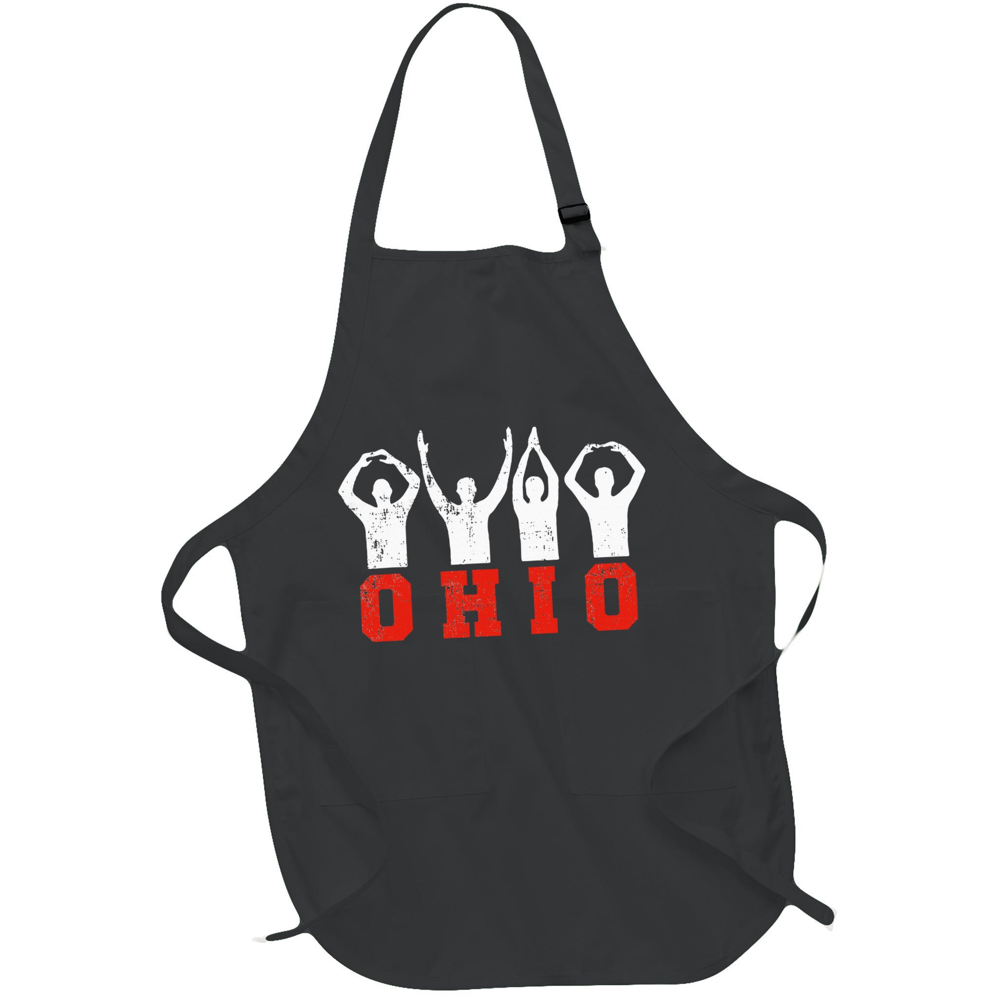 State Of Ohio Ohioan OH Trendy Distressed Apron