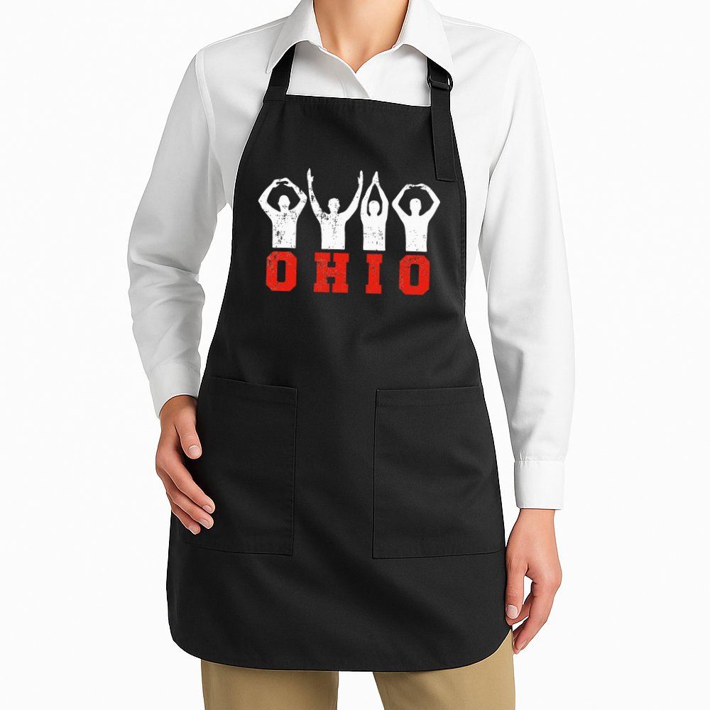 State Of Ohio Ohioan OH Trendy Distressed Apron