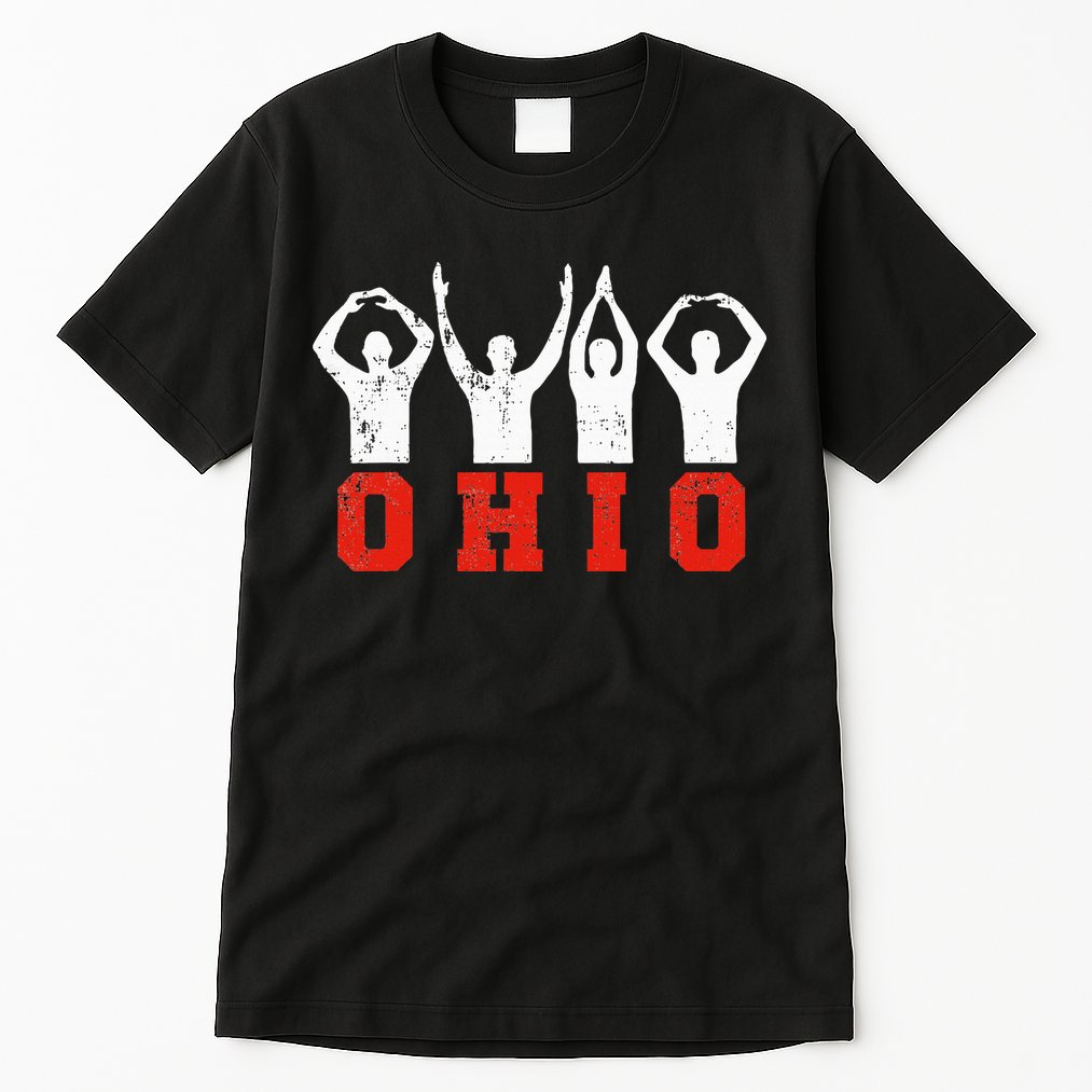State Of Ohio Ohioan OH Trendy Distressed Tall T-Shirt