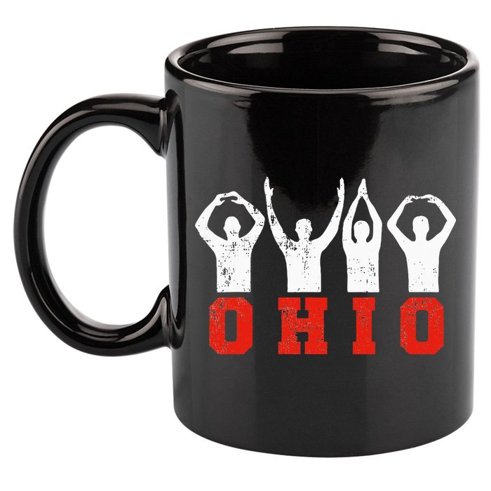 State Of Ohio Ohioan OH Trendy Distressed 11oz C Handle Ceramic Mug