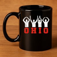 State Of Ohio Ohioan OH Trendy Distressed 11oz C Handle Ceramic Mug