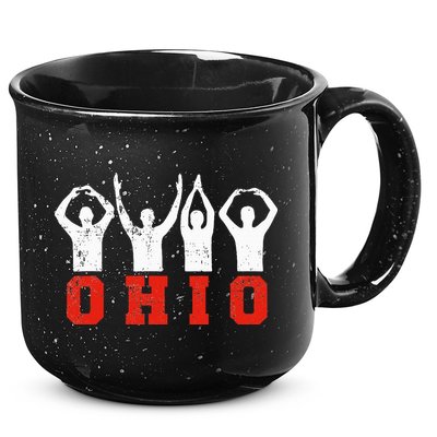 State Of Ohio Ohioan OH Trendy Distressed 15oz Campfire Ceramic Mug