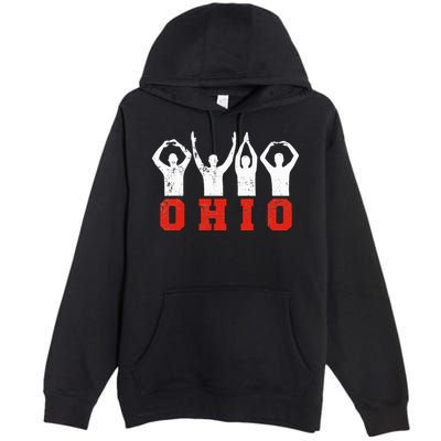 State Of Ohio Ohioan OH Trendy Distressed Premium Pullover Hoodie