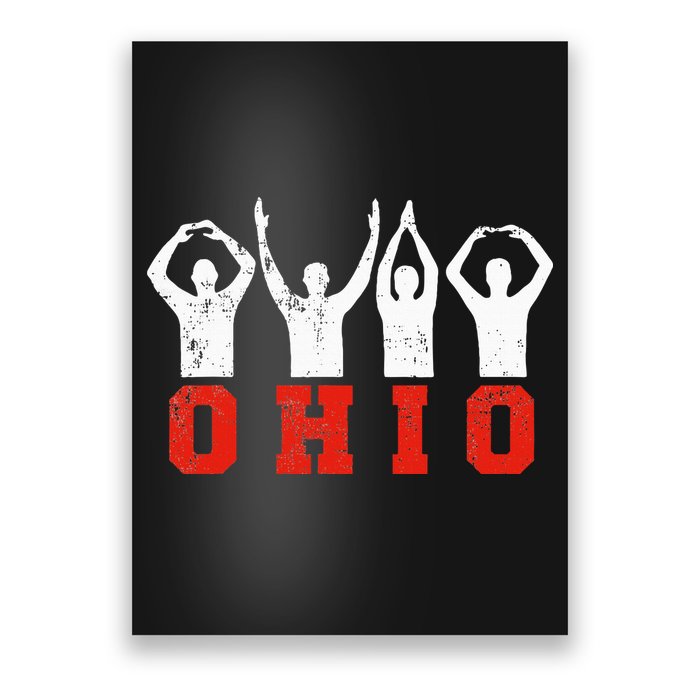 State Of Ohio Ohioan OH Trendy Distressed Poster