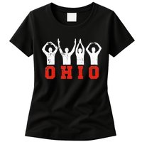 State Of Ohio Ohioan OH Trendy Distressed Womens T-Shirt