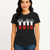 State Of Ohio Ohioan OH Trendy Distressed Womens T-Shirt