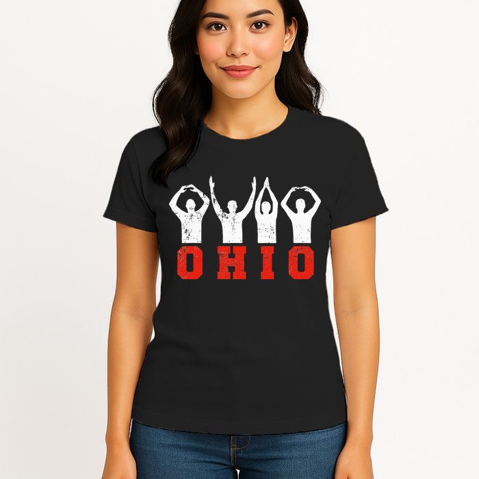 State Of Ohio Ohioan OH Trendy Distressed Womens T-Shirt