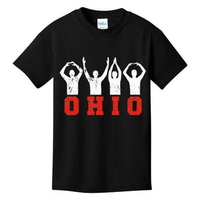 State Of Ohio Ohioan OH Trendy Distressed Kids T-Shirt