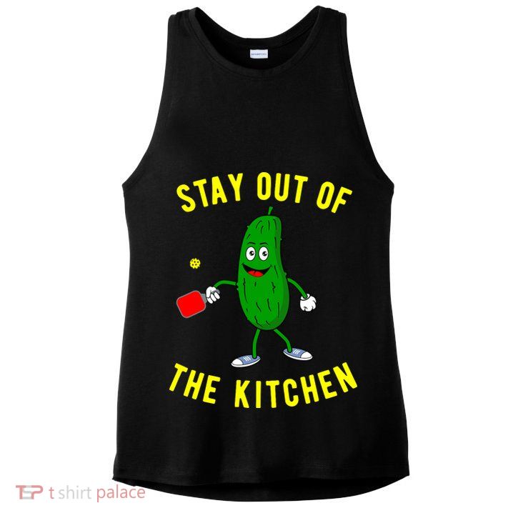 Stay Out Of The Kitchen Funny Pickleball Dink Graphic Gift Ladies PosiCharge Tri-Blend Wicking Tank