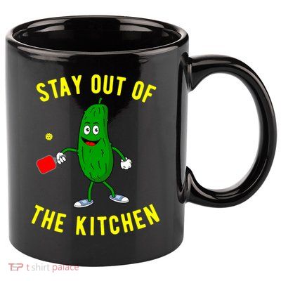 Stay Out Of The Kitchen Funny Pickleball Dink Graphic Gift 11oz C Handle Ceramic Mug