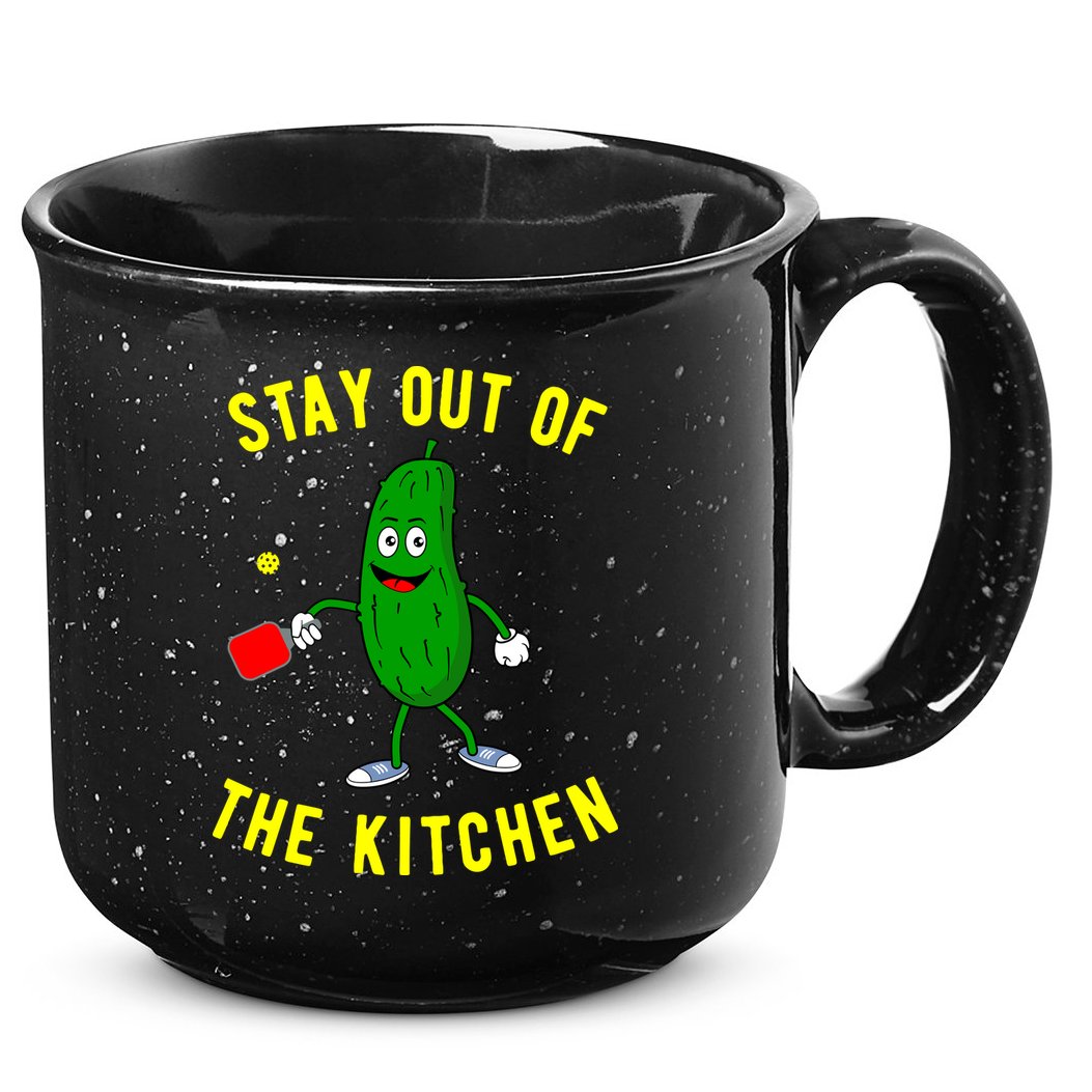 Stay Out Of The Kitchen Funny Pickleball Dink Graphic Gift 15oz Campfire Ceramic Mug
