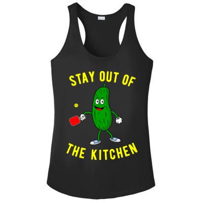 Stay Out Of The Kitchen Funny Pickleball Dink Graphic Gift Ladies PosiCharge Competitor Racerback Tank