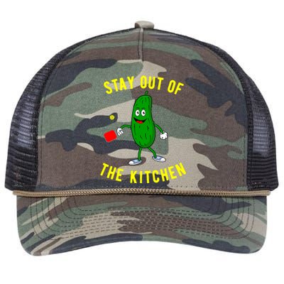 Stay Out Of The Kitchen Funny Pickleball Dink Graphic Gift Retro Rope Trucker Hat Cap