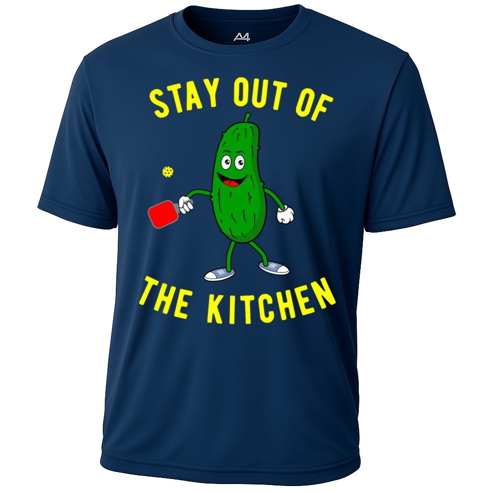 Stay Out Of The Kitchen Funny Pickleball Dink Graphic Gift Cooling Performance Crew T-Shirt