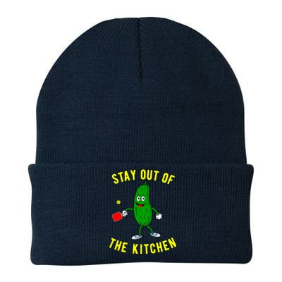 Stay Out Of The Kitchen Funny Pickleball Dink Graphic Gift Knit Cap Winter Beanie