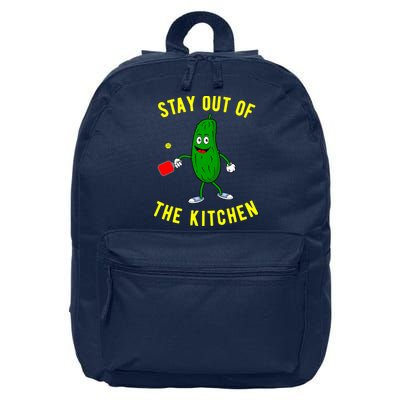 Stay Out Of The Kitchen Funny Pickleball Dink Graphic Gift 16 in Basic Backpack