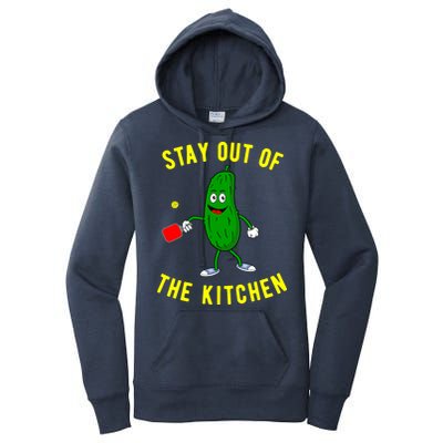 Stay Out Of The Kitchen Funny Pickleball Dink Graphic Gift Women's Pullover Hoodie