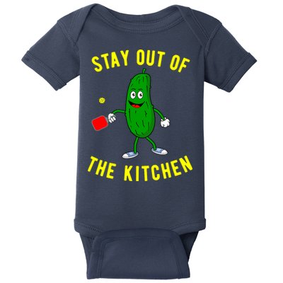 Stay Out Of The Kitchen Funny Pickleball Dink Graphic Gift Baby Bodysuit