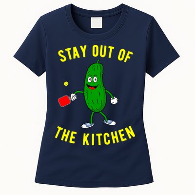 Stay Out Of The Kitchen Funny Pickleball Dink Graphic Gift Womens T-Shirt