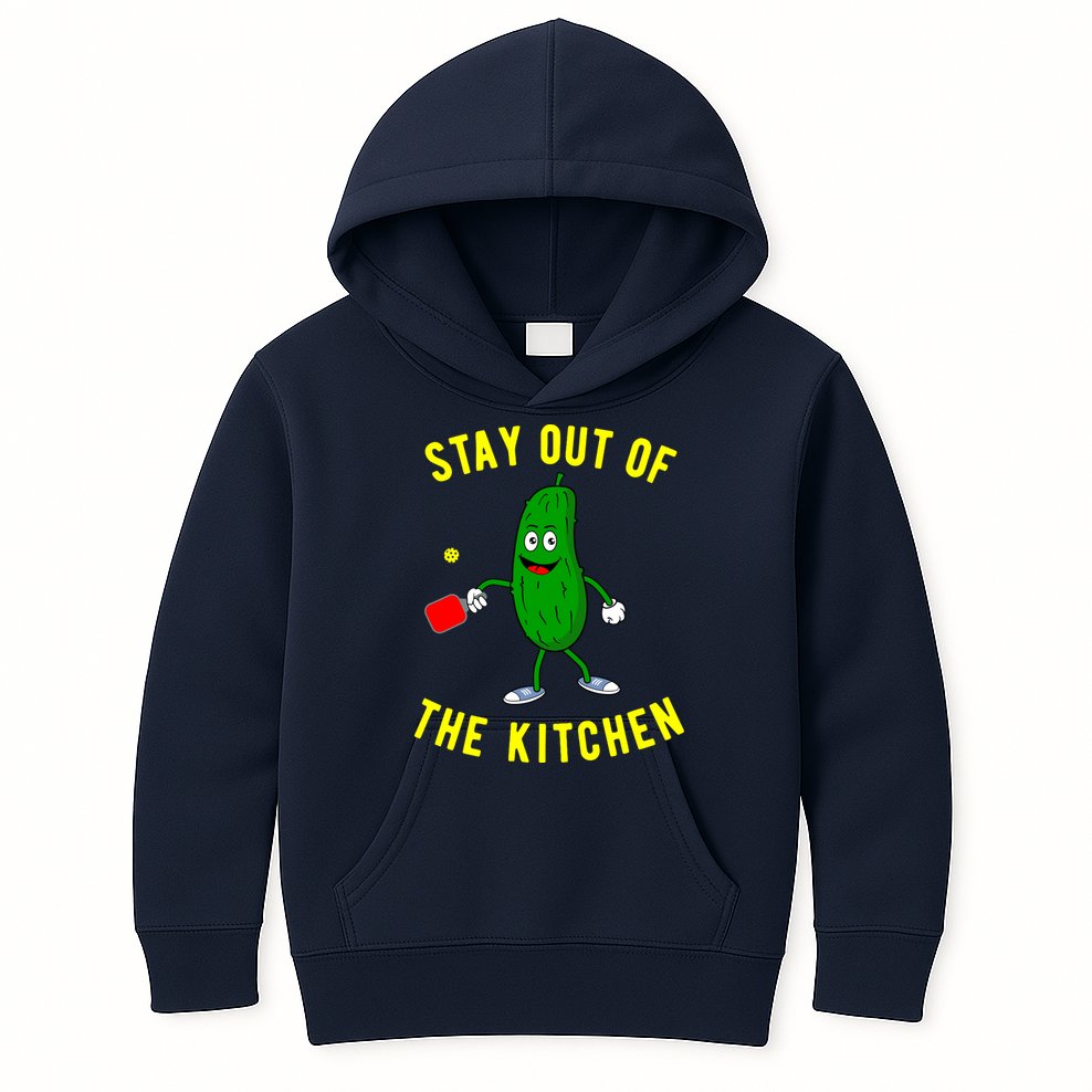 Stay Out Of The Kitchen Funny Pickleball Dink Graphic Gift Kids Hoodie
