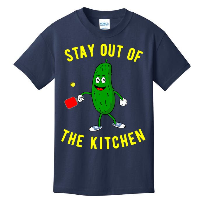 Stay Out Of The Kitchen Funny Pickleball Dink Graphic Gift Kids T-Shirt