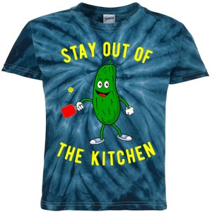 Stay Out Of The Kitchen Funny Pickleball Dink Graphic Gift Kids Tie-Dye T-Shirt