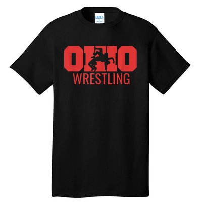 State Of Ohio Wrestling Freestyle Wrestler Gear Sports Tall T-Shirt