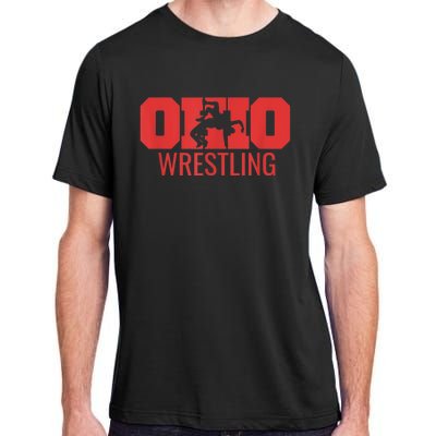 State Of Ohio Wrestling Freestyle Wrestler Gear Sports Adult ChromaSoft Performance T-Shirt